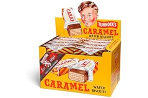 TUNNOCK'S Tunnock Milk Chocolate Coated Caramel Wafer Biscuits 30 g (Pack of 48)