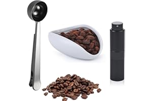 QUXUP Tazza dosatrice per chicchi di caffè, pala da caffè con clip, set di bottiglie spray, accessori da caffè per bar