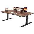 Devoko Electric Standing Desk 180x80 cm, Height Adjustable Desk Ergonomic Stand up Desk with 2 Memory Preset and Cable Management Tray, Rustic Brown