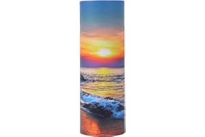 YOUDEAR MEMORIALS Urna de dispersión Ocean Sunset – Tubo de dispersión biodegradable para cenizas – Urna de cremación para cenizas adultas (pequeña)