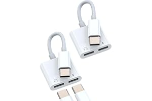 ZOYUZAN Adattatore Cuffie USB C (2Pack)per Apple iPhone15 Pro Max per iPad Pro Air Mini Compatibile con Samsung Type C Jack Auricolari Caricatore Sdoppiatore Cavo Aux Type-C Ricarica Rapida Porta Tipo C Cavi