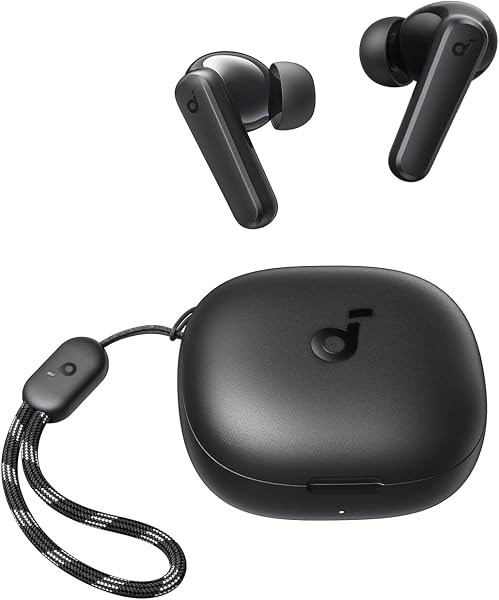 Anker Soundcore R50i Black True Wireless Earbuds with 10mm Drivers, Big Bass, Bluetooth 5.3, 30H Playtime, IPX5 Water Re