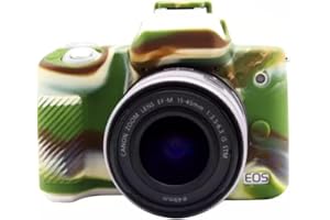 Fotokina Silicone Protective Camera Case Cover for Canon EOS R50 Shockproof, Lightweight, Anti-Scratch, Skin-Friendly Rubber Housing (Military Green) DSLR Accessories