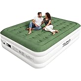 Zearna Inflatable mattress, inflatable bed with built-in inflation pump just 3 minutes, guests or use at home, 203 x 152 x 40