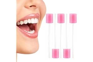 HLBKPX 50 Pcs Mouth Swabs, Oral Care Sponge Swab Disposable Mouth Swab Tooth Cleaning Tool Dental Care Kit, Mouth Sponges for End of Life Care Dental Care Kit Foam Swab Sticks for Oral Care (Pink)