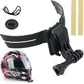Motorcycle Helmet Strap Holder - Front Chin Curved Mount for GoPro Mount, Curved Bracket, Compatible with Other Sports Camera