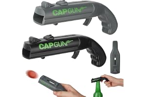 Realjoy 2 stycken kapsylöppnare pistol, kronkork-pistol, rolig skott flasköppnare, öllock pistol, ölpresent för män, hem, res