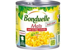 Bonduelle Maïs Grains Sans Sucres Ajoutés 300g (lot de 10)