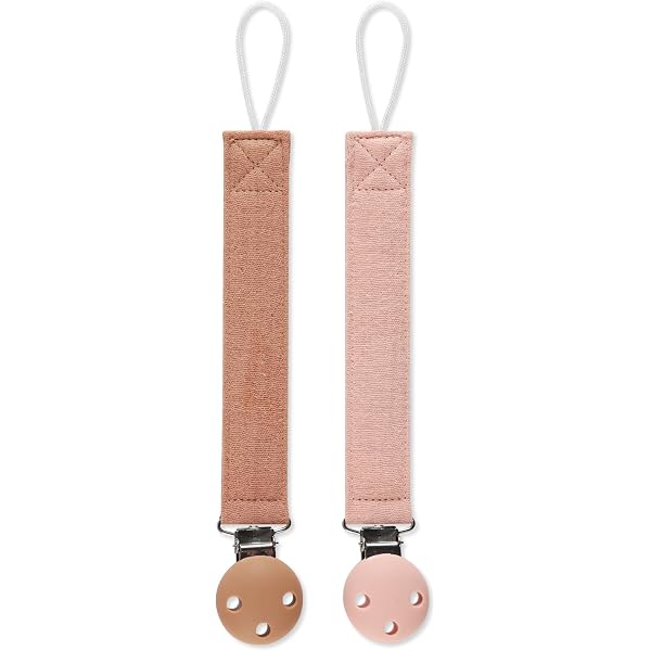 Attaches-Sucettes LICHUANUK 2 Pièces - Coton Et Bois - Motif Ours - Pour Bébé