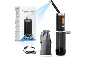 PChero Bidet de voyage portable 400 ml, rechargeable douche électrique IPX6 étanche, nettoyant personnel, bébé, puerpéralité, handicap