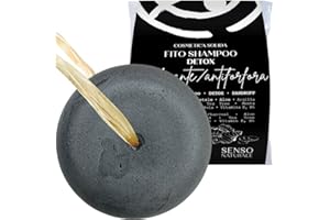 SENSO NATURALE Shampoing Solide Purifiant DETOX Ecologique et Vegan - antipelliculaire pour cheveux gras - ne dessèche pas les longueurs - charbon, tea tree, gingembre - ph 4.5-5.0 (MAXI)