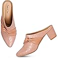 Smart & Sleek Stylish Block Heeled Mule Sandals for Women & Girls-AB20