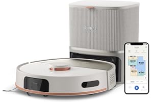 Philips HomeRun serii 5000 – robot odkurzająco-mopujący, 10 000 Pa, podwójne mopy, laserowa nawigacja, autoczyszczenie (S-bag®), app HomeRun, jedwabisty beż (XU5100/20)