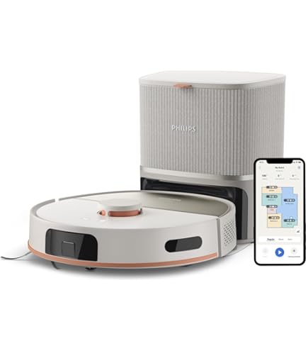 Electrolux Robot Vacuum Cleaner with Lidar Navigation, Powerful Suction 4000 Pa and 2-in-1 Wash, Automatic Dust Emptying, 140 Minutes Battery Life, Obstacle Detection, ER71UW2UG, Grey