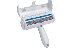 PLEASANTSONG Pet Hair Remover, Reusable Dog Cat Hair Remover Brush, Easy to Clean Lint Roller Pet Fur, for Clothes, Bedding, Carpet, Furniture, Sofa - (White)