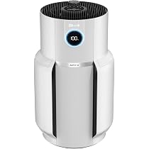 Shark NeverChange jusqu'à 5 ans Purificateur d'air, Couverture 60m², Capture 99,97% des Allergènes, HP150EU + Robot aspirateur Shark PowerDetect à vidage automatique, navigation 3D, AV2820VEEUWH