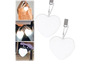 BomKra Luce tascabile a LED con sensore, torcia elettrica, regalo per donne, mamme, amiche, colleghi, regalo per San Valentino (amore, 2 pezzi)