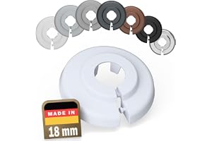 FUX 10 Pieces Radiator Pipe Protector - Inner Diameter 18 mm | Döljer rörgenomföringar, prydlig avslutning vid elementet, mon