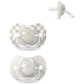 Suavinex, Pack of 2 Pacifiers for Babies 0/6 Months and Newborns, with Silicone Physiological Teat SX Pro Symmetrical, Flat a