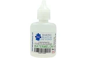 Baking Beauty and Beyond Concentrated Food Flavouring Oil - Dozens of Professional Quality Food Grade Flavouring Oil for Candy Making, Baking, Cooking, Lip Balm and Lip Gloss - Watermelon (30ml)