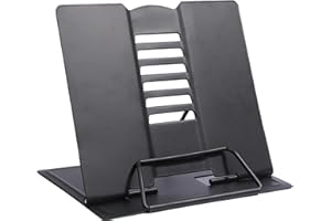 ‎GEOYIEN Geoyien Buchständer, Leseständer, Buchständer kinder, Multifunktionales Metall-Lesegestell, verstellbarer Winkel, richtige Sitzhaltung und weniger Ermüdung für Büro Schule Bibliothek Zuhause (Schwarz)