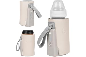 Lionelo Thermup Go Plus Portabel Nappflaskvärmare med Inbyggt Batteri | 5 Temperaturer 38–50 °C | upp till 8 h Driftstid | LCD med Temperaturkontroll