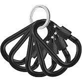 Microcase Vidalı Kilitli Karabina Askı 5.5 cm - &Ccedil;ok Ama&ccedil;lı D Tipi Kamp Anahtarlık &Ccedil;anta Kamp&ccedil;ılık Ekipman Sabitleme Kancası S