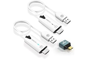 EDUP Wireless HDMI Transmitter und Receiver, 1080P Funkübertragung von Laptop oder PC auf TV oder Projektor, drahtloser HDMI-Extender für kabelloses Video- und Audio-Streaming mit Mini HDMI Adapter