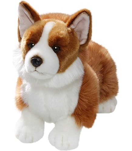 Peluche Corgi Douce 38x28 Cm - Jouet En Coton PP, Décoratif Et Réconfortant Pour Enfants Et Adultes