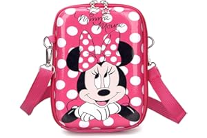 LGQHCE Miinnie Cross Body Bag,Miinnie Cartoon Crossbody Purse Girls Cartoon Messenger Bag PVC Backpack Children School Bag Travel Rucksacks Book Bags Lovely Kids Bag for Holiday Travel