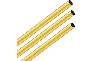 LAVMHAB Tubo in ottone, 9 mm OD x 0,2 mm spessore parete x 300 mm di lunghezza, tubo rotondo in ottone, tubi rotondi in ottone (3 pezzi)