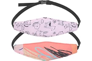 DiiWmme 2 Packs Car Seat Sleep Head Support Strap Breathable Adjustable Baby Kids Safety Head Support Hugger Car Seat Head Support for Baby Sleep (D)