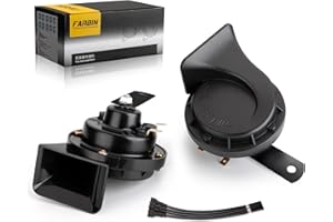 FARBIN Horns Loud Truck Dual Tone Air Horn Waterproof Train Horn Kit for Truck, Car, Motorcycle, Boat, etc. All 12 V Vehicles (Classic Style)