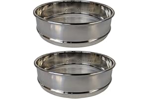 Wedhapy 2 teiliges Sprossen Anzuchtset Samen Sprossenschale stapelbare Keimschalen aus Edelstahl und Eisen mit Etagennetz Samen Sprossenschale für den Garten und Zuhause