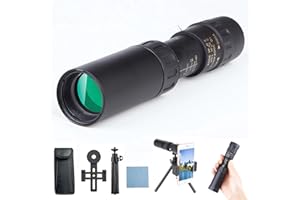 JORPETS 10-30X25 Monocular Telescope High Power, Monoculars for Adults, Compact Waterproof Monocular for Bird Watching Hiking Camping with Tripod&Phone Holder&Hand Strap