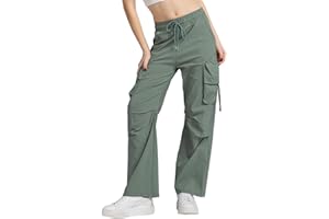 vittorio y Pantaloni Cargo Donna Vita Alta Pantaloni Baggy con Tasche Pantaloni Larghi Donna Streetwear Casual