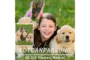 CleverFine Diamond Painting Personnalisé Photo, Broderie Tableau Diamant Painting Personnaliser Peinture Perle (Diamants ronds, 30 * 30cm)