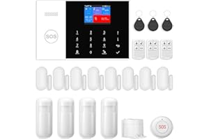 XNH gsm/WiFi Alarma doméstica inalámbrica, 21 Unidades WiFi para el hogar, Sistema de Alarma con aplicación, Sirena de 120 dB, Sensor de Puerta y Ventana, Detector de Movimiento, Control Remoto