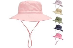 QIYIENDIAN Chapeau de Soleil pour bébé Chapeau de Plage à Large Bord pour bébé, Toddler et Enfants UPF 50+