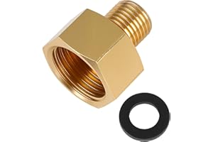 FOGBUSH 1 Pieza Adaptador de gas GLP 1/2” R x 1/4 ”Lks cocina de gas adaptador de bombona de acoplamiento rápido Estufa, Grifoy Manguera Conector de Cobre para Cocinas, Hockers y Hornillos de Camping