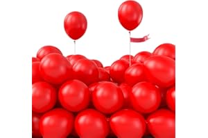 PartyWoo Red Balloons - 105 Pcs 5 Inch Matte Red Latex Balloons for Party & Wedding Decorations