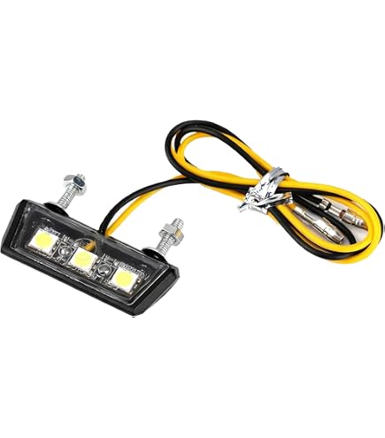2 Stuks Led Kentekenplaatverlichting voor Motorfiets - 12V Universeel Waterdicht Achterlicht met 3 SMD Leds - Mini-Lamp Super Wit