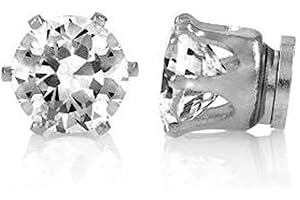 Mytoptrendz® Non-Piercing Clip on Magnet Ear Stud Men Boys Crystal Magnetic Earrings In Various Sizes and Shapes…