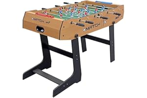 SPORT1 ONE THE SPORT MAKER Sport1 Calcetto salvaspazio Match Pieghevole. Calcetto Balilla con Gambe, da Interno in MDF, Misure 121x61x85cm. Bigliardino da casa con 8 aste Passanti. Segnapunti e Palline Incluse. Uso Indoor.