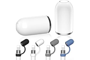ACAGET Tappo Magnetico per Apple Pencil 1st,2 Pezzi Tappo Magnetico di Ricambio e 4 Pezzi Contenitore di Ricambio Silicone Tappo Holder per Apple Pencil Compatibili con Apple Pencil di 1a Generazione