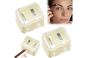 NHQZ 2 Pièce Taille crayon maquillage, Taille crayon avec reservoir, Accessoires de maquillage et outils, Pour Eye-liner, Crayon à lèvres, Crayon à Sourcils, B