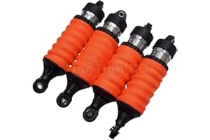 MY PET ELEPHANT Damper Shock Sleeve Dust Snow Dirt Resist Cover for Traxxas 1/10 EREVO 2.0 E-REVO Summit Slayer Revo 3.3 - Orange 4pcs