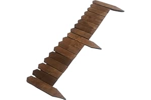 weeco Clôture de jardin - Clôture en Bois Flexible 120 cm, Hauteur: 20cm - bois de hêtre solide Brune - Imprégné Palissade - Bordure pour vergers, parterres de Fleurs, sentiers