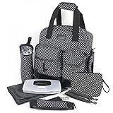 Allis Wickeltasche, Rucksack, 7-teilig, Schwarz