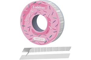 STALEKS PRO BOBBINAIL recambio desechable de lima blanca adhesiva en rollo Expert para Donut dispensador de lima 6mts (Grano 180)